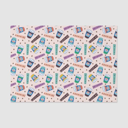 FRIENDS™ | Central Perk Vibrank Coffee Pattern Seidenpapier (Vorderseite)