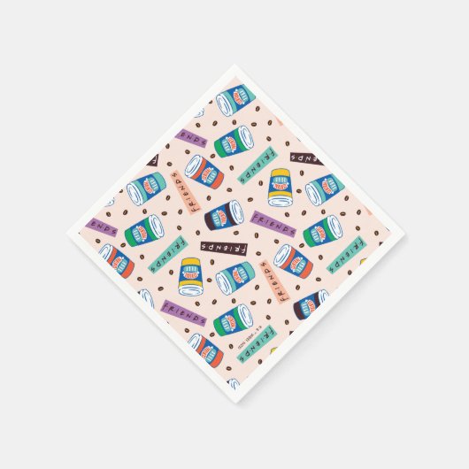 FRIENDS™ | Central Perk Vibrank Coffee Pattern Serviette (Ecke)