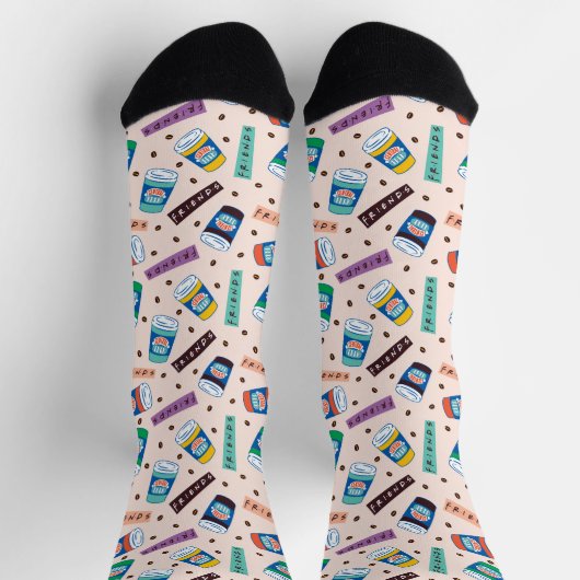 FRIENDS™ | Central Perk Vibrank Coffee Pattern Socken (Oben)