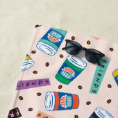 FRIENDS™ | Central Perk Vibrank Coffee Pattern Strandtuch (Beispiel)