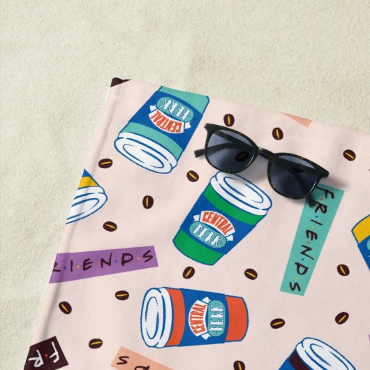 FRIENDS™ | Central Perk Vibrank Coffee Pattern Strandtuch (Beispiel)