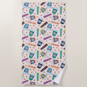 FRIENDS™ | Central Perk Vibrank Coffee Pattern Strandtuch (Vorderseite)