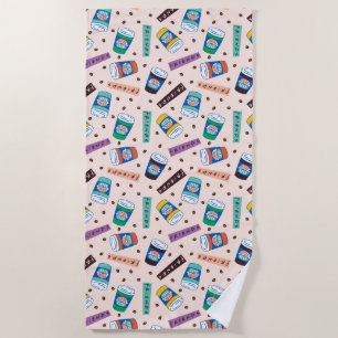 FRIENDS™ Central Perk Vibrank Coffee Pattern Strandtuch