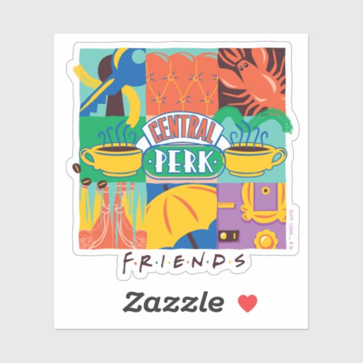 FRIENDS™ | Central Perk Vibrant Graphic Aufkleber (Blatt)