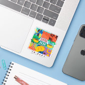 FRIENDS™ | Central Perk Vibrant Graphic Aufkleber (Laptop mit iPhone)