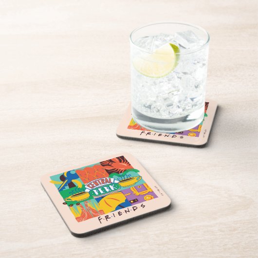 FRIENDS™ | Central Perk Vibrant Graphic Getränkeuntersetzer (Rechte Seite)
