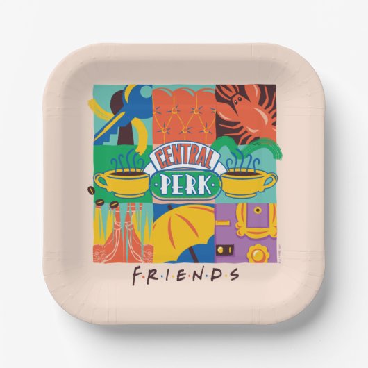 FRIENDS™ | Central Perk Vibrant Graphic Pappteller (Vorderseite)