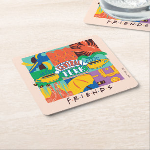 FRIENDS™   Central Perk Vibrant Graphic Rechteckiger Pappuntersetzer