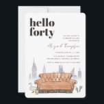 FRIENDS™ | Central Perk Watercolor 40. Geburtstag Einladung<br><div class="desc">Feiern Sie Ihren Meilenstein mit dieser charmanten FRIENDS™ 'Central Perk Chalkboard 40. Geburtstagseinladung'. Diese Einladung wurde entworfen, um die nostalgische Essenz der geliebten TV-Show zu erfassen, und fügt Ihrer Feier eine skurrile Touch hinzu. Diese Einladung enthält ein spielerisches Chalkboard-Design, das vom berühmten Central Perk Café von FRIENDS™ inspiriert wurde. Dazu...</div>