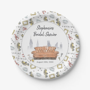 FRIENDS™ Central Perk Watercolor Brautparty Pappteller