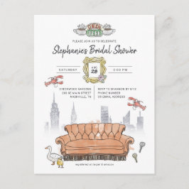 FRIENDS™ | Central Perk Watercolor Brautparty Postkarte