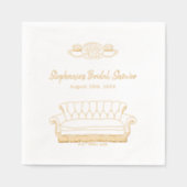 FRIENDS™ | Central Perk Watercolor Brautparty Servietten Mit Folie (Vorderseite)