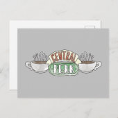 FRIENDS™ | Central Perk Watercolor-Logo Einladungspostkarte (Vorne/Hinten)