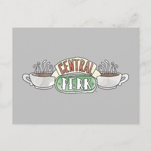 FRIENDS™ | Central Perk Watercolor-Logo Einladungspostkarte (Vorderseite)
