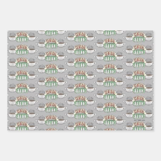 FRIENDS™ | Central Perk Watercolor-Logo Geschenkpapier Set (Vorderseite)