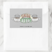 FRIENDS™ | Central Perk Watercolor-Logo Rechteckiger Aufkleber (Tasche)