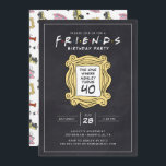 FRIENDS™ | Chalkboard 40. Geburtstag Einladung<br><div class="desc">Feiern Sie Ihren 40. Geburtstag mit dieser FRIENDS™-thematischen Einladung,  die von der ikonischen TV-Show inspiriert wird. Personalisieren Sie es mit Ihren Party-Details,  um eine unvergessliche Einladung zu schaffen,  die Fans der Serie begeistern wird. Ideal,  um eine Touch der Nostalgie der 90er Jahre zu Ihrem Meilenstein-Fest hinzuzufügen.</div>