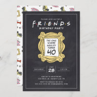 FRIENDS™ | Chalkboard 40. Geburtstag Einladung