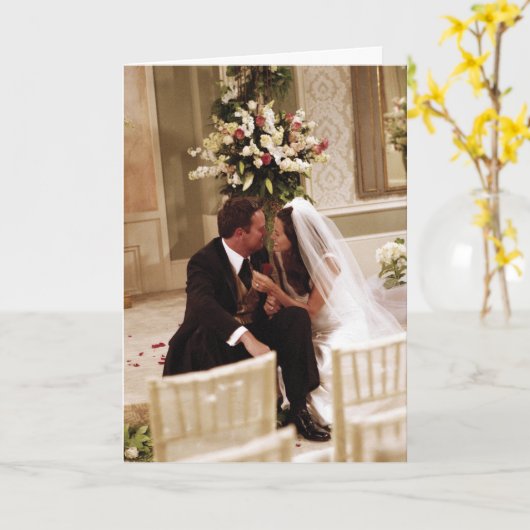 FRIENDS™ | Chandler & Monica Verheiratet Karte (Gelbe Blume)