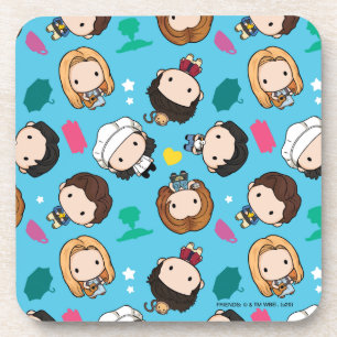FRIENDS™ Character Chibi-Muster Getränkeuntersetzer