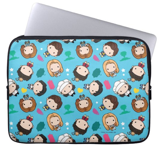 FRIENDS™ | Character Chibi-Muster Laptopschutzhülle (Vorderseite)
