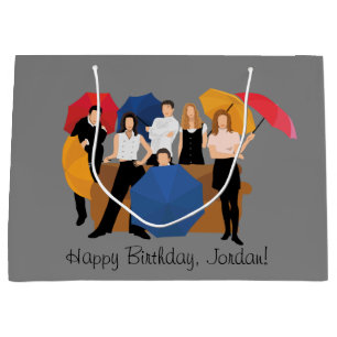 FRIENDS™ Charakter-Silhouette Große Geschenktüte
