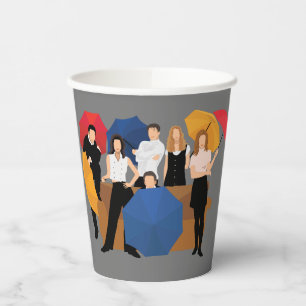 FRIENDS™ Charakter-Silhouette Pappbecher