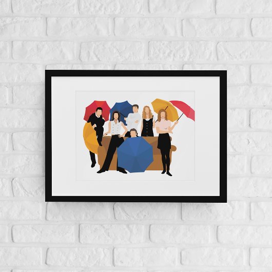 FRIENDS™ Charakter-Silhouette Poster