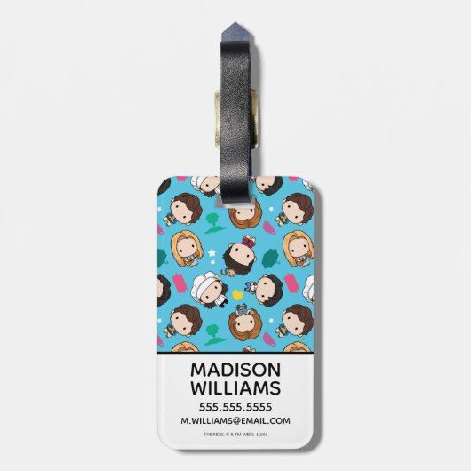 FRIENDS™ | Chibi-Muster Gepäckanhänger (Rückseite vertikal)