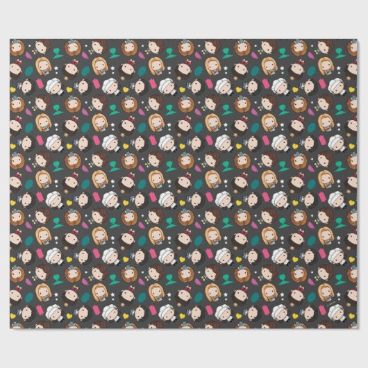 FRIENDS™ | Chibi-Muster Geschenkpapier (Flach)