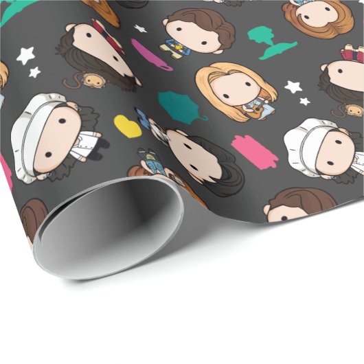 FRIENDS™ | Chibi-Muster Geschenkpapier (Rolleneckpunkt)