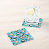 FRIENDS™ | Chibi-Muster Rechteckiger Pappuntersetzer (Vor Ort)