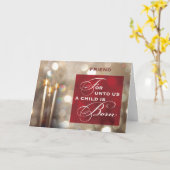 Friends Christmas Candles Kind ist Geboren Red Gol Karte (Gelbe Blume)