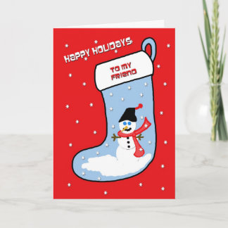 Friends Christmas Card — Strumpf Feiertagskarte