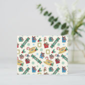 FRIENDS™ | Christmas Icon Muster Einladungspostkarte (Stehend Vorderseite)