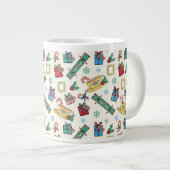 FRIENDS™ | Christmas Icon Muster Jumbo-Tasse (Vorderseite Rechts)