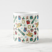 FRIENDS™ | Christmas Icon Muster Jumbo-Tasse (Vorderseite)
