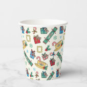 FRIENDS™ | Christmas Icon Muster Pappbecher (Vorderseite)