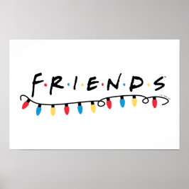 FRIENDS™ | Christmas Lights Logo Poster