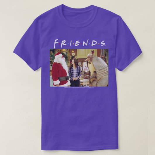 Friends Christmas Santa Meets Holiday Armadillo T-Shirt (Design vorne)