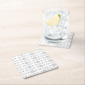 FRIENDS™ | Coffee Tasse Watercolor Muster Rechteckiger Pappuntersetzer (Vor Ort)