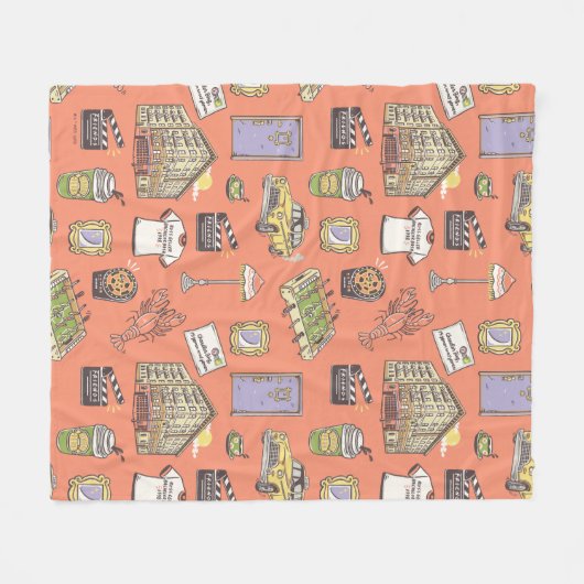 FRIENDS™ Colorful Icons Pattern Fleecedecke (Vorderseite (Horizontal))