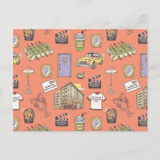 FRIENDS™ Colorful Icons Pattern Postkarte (Vorderseite)