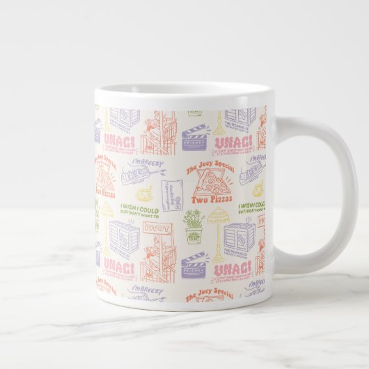 FRIENDS™ Colorful Quotes Pattern Jumbo-Tasse (Rechts)