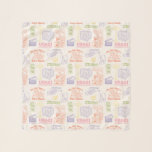 FRIENDS™ Colorful Quotes Pattern Schal<br><div class="desc">Check out this colorful FRIENDS™ pattern featuring iconic quotes from the tv show!</div>