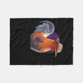 Friends Come And Go Scrappy Stays Funny Chicken Me Fleecedecke (Vorderseite (Horizontal))