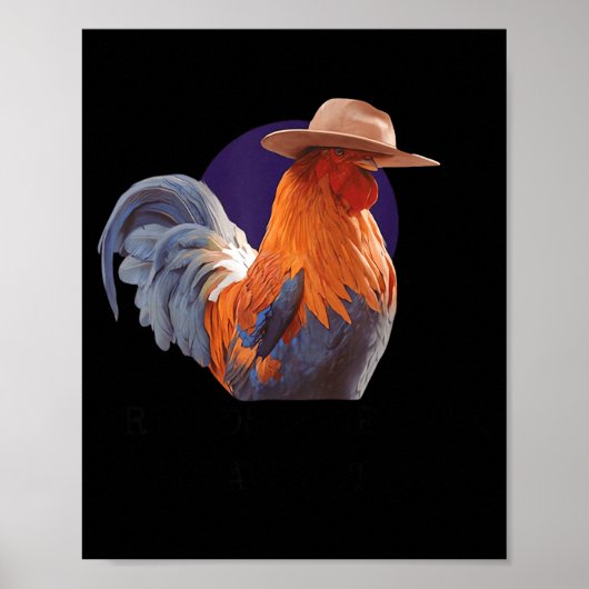 Friends Come And Go Scrappy Stays Funny Chicken Me Poster (Vorne)