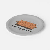 FRIENDS™ Couch Pappteller (Schrägansicht)