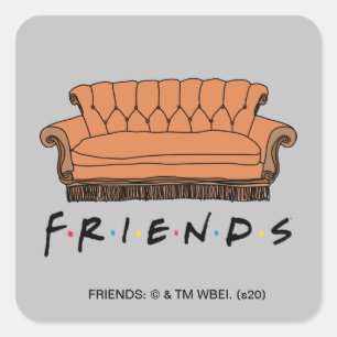 FRIENDS™ Couch Quadratischer Aufkleber