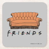 FRIENDS™ Couch Rechteckiger Pappuntersetzer (Vorderseite)